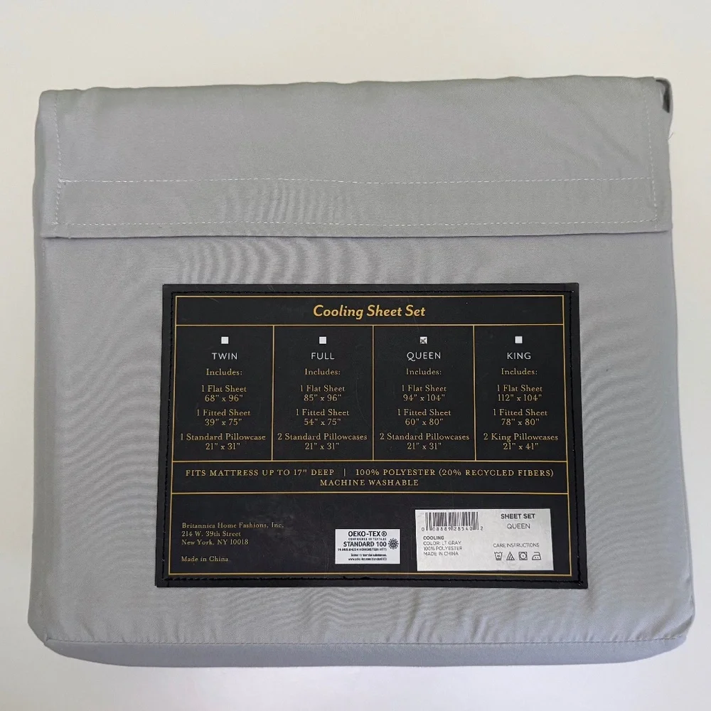 Pendleton Queen Sheet Set in Light Gray
